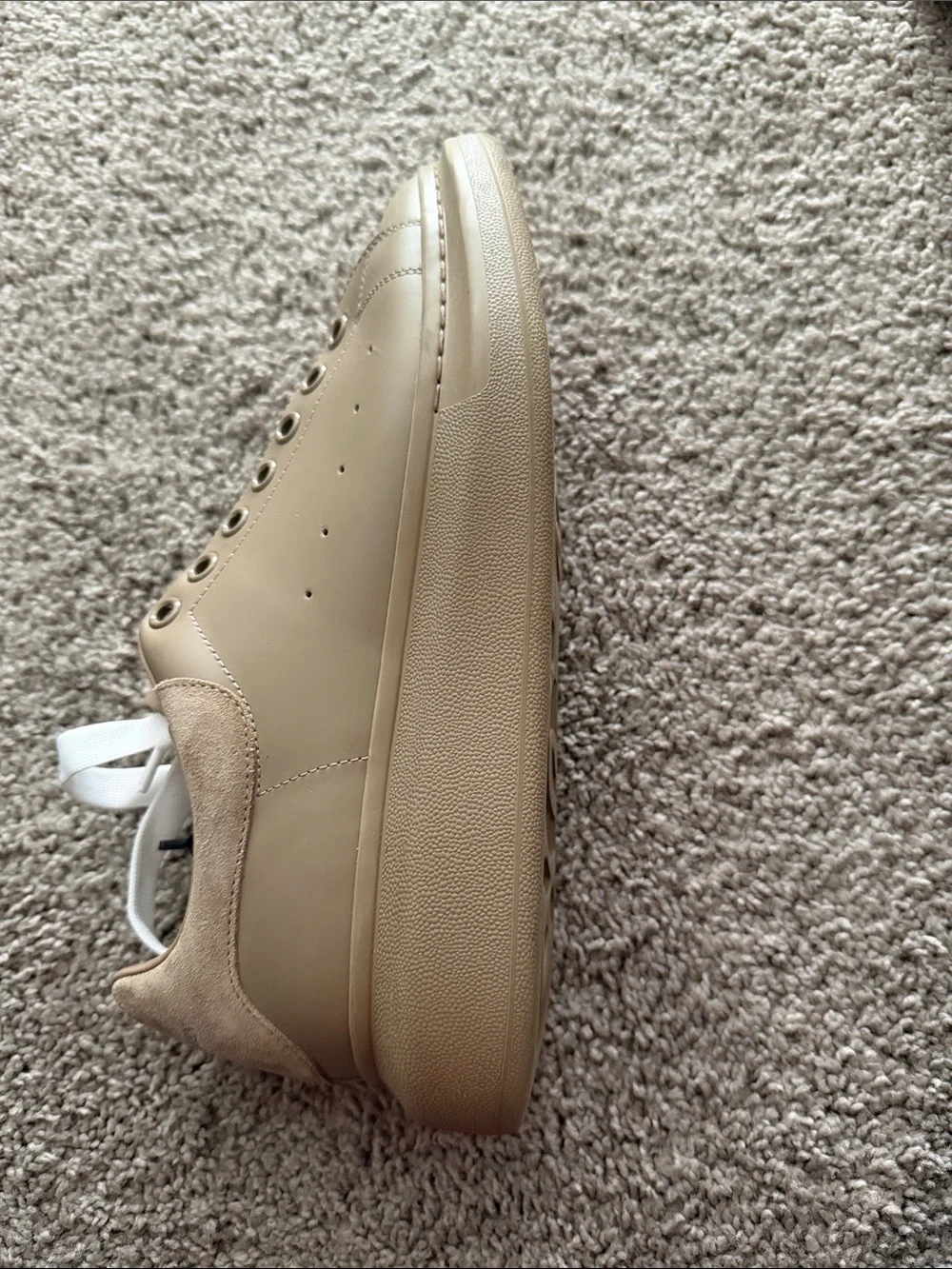 Alexander McQueen Men’s Low-Top Sneaker in Beige